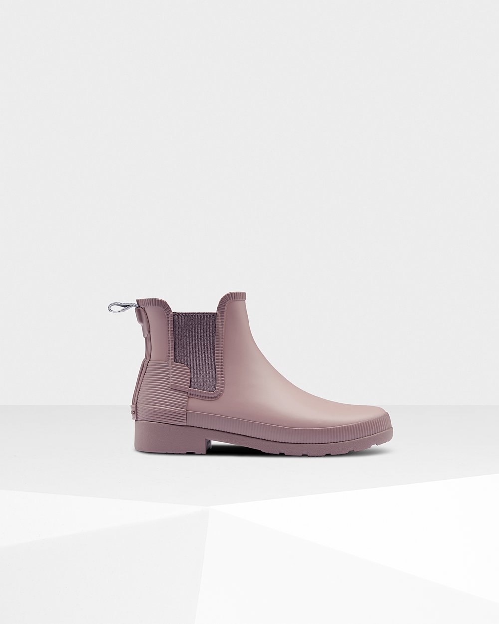 Chelsea Boots Dames - Hunter Refined Texture Block Slim Fit - Roze/Paars - 60FRJEIVD